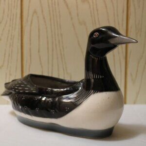 Mr. Ceramics Duck Planter - Western Grebe - Made in USA - Vintage